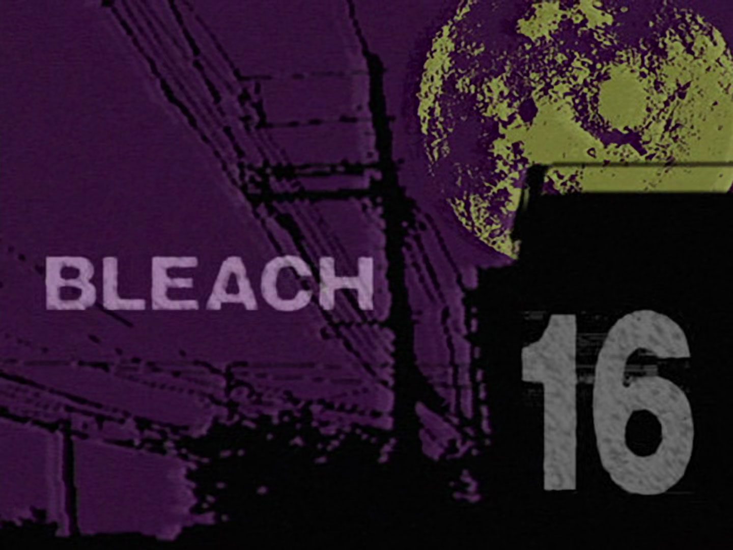 Bleach Episode 16 title card with purple sky and yellow moon