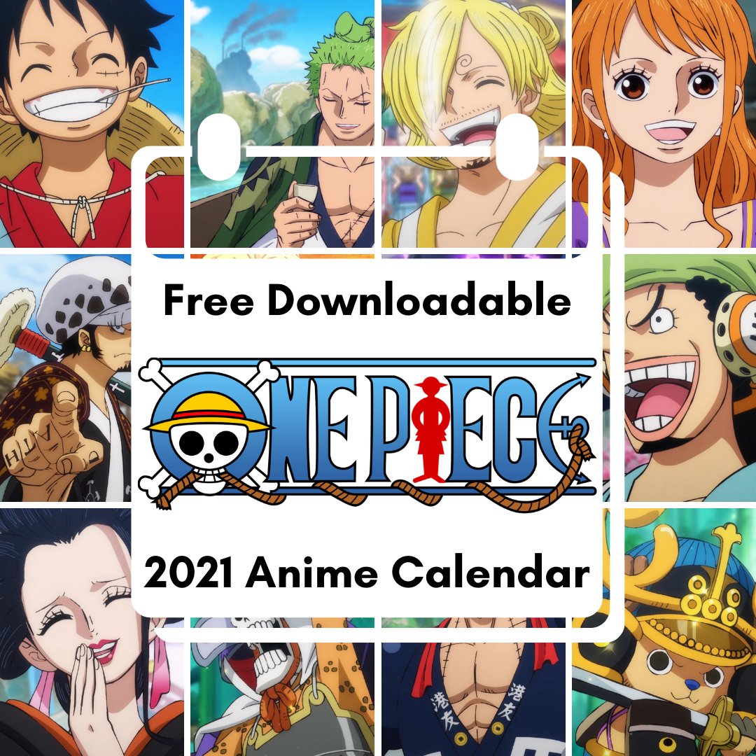 One Piece Free Anime Calendar 2021