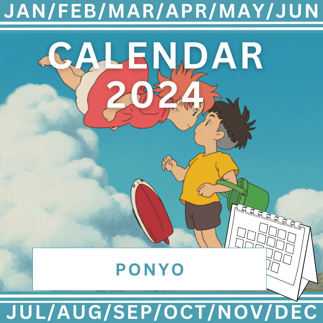 Free Ponyo 2024 Calendars