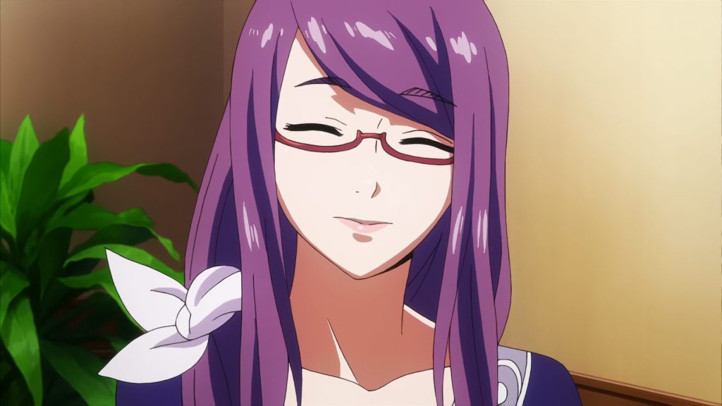 Rize Kamishiro, as a ghoul, she must feed on humans to survive. However, her insatiable hunger drives her actions, making her a threat to both humans and ghouls. She earns the nickname binge eater and while looking for her next meal set the series in motion with her actions in luring in Kaneki ken.  Her brief but impactful presence resonates throughout the story, haunting both Kaneki and the audience.  Ensuring she left an indelible mark.