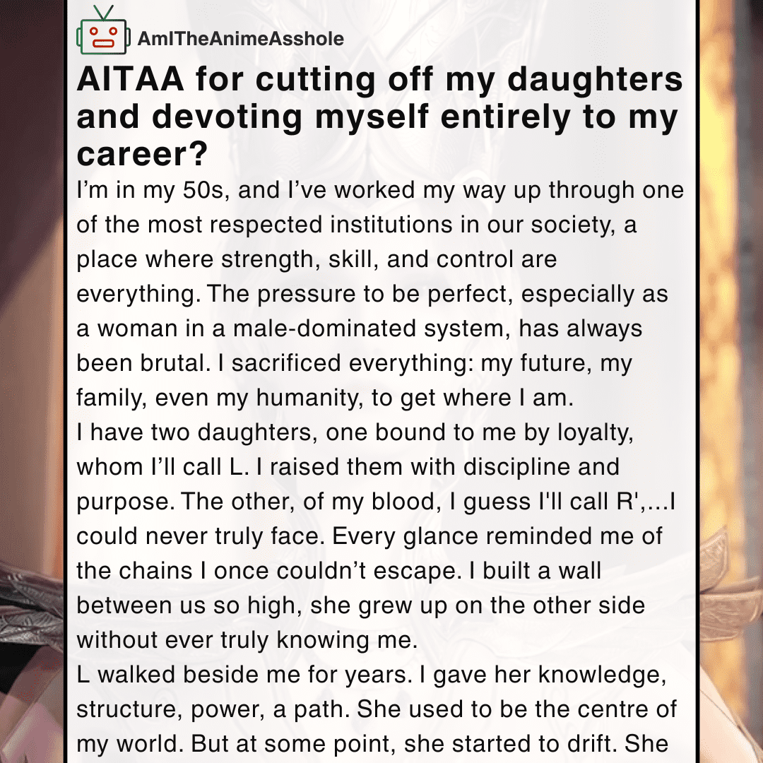 AITAA for cutting off my daughters and devoting myself entirely to my career?