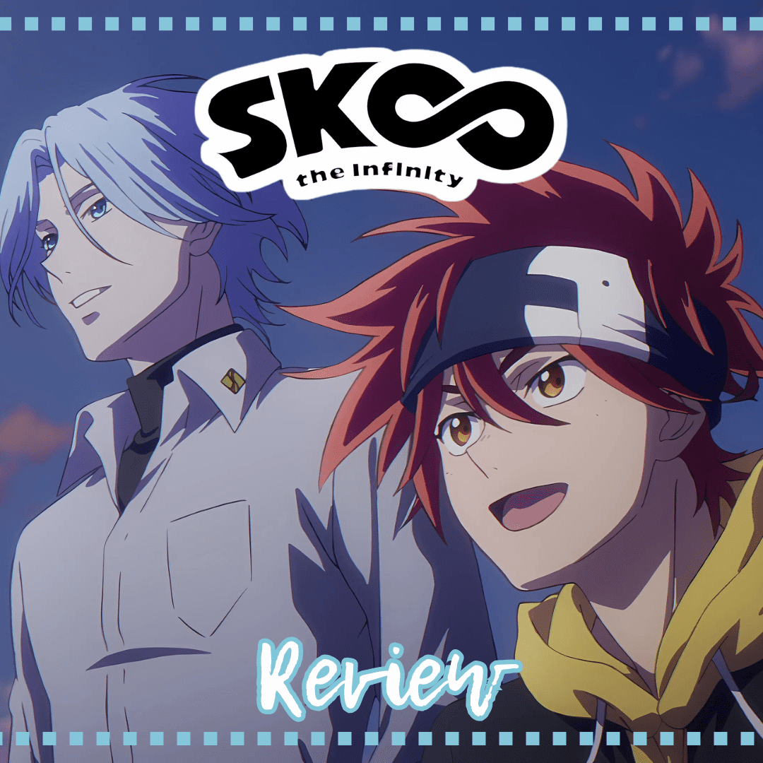 SK8 the Infinity: A High-Energy Ride with Heart 1 Reki Kyan and Langa Hasegawa looking ahead with smiles in SK8 the Infinity review banner.