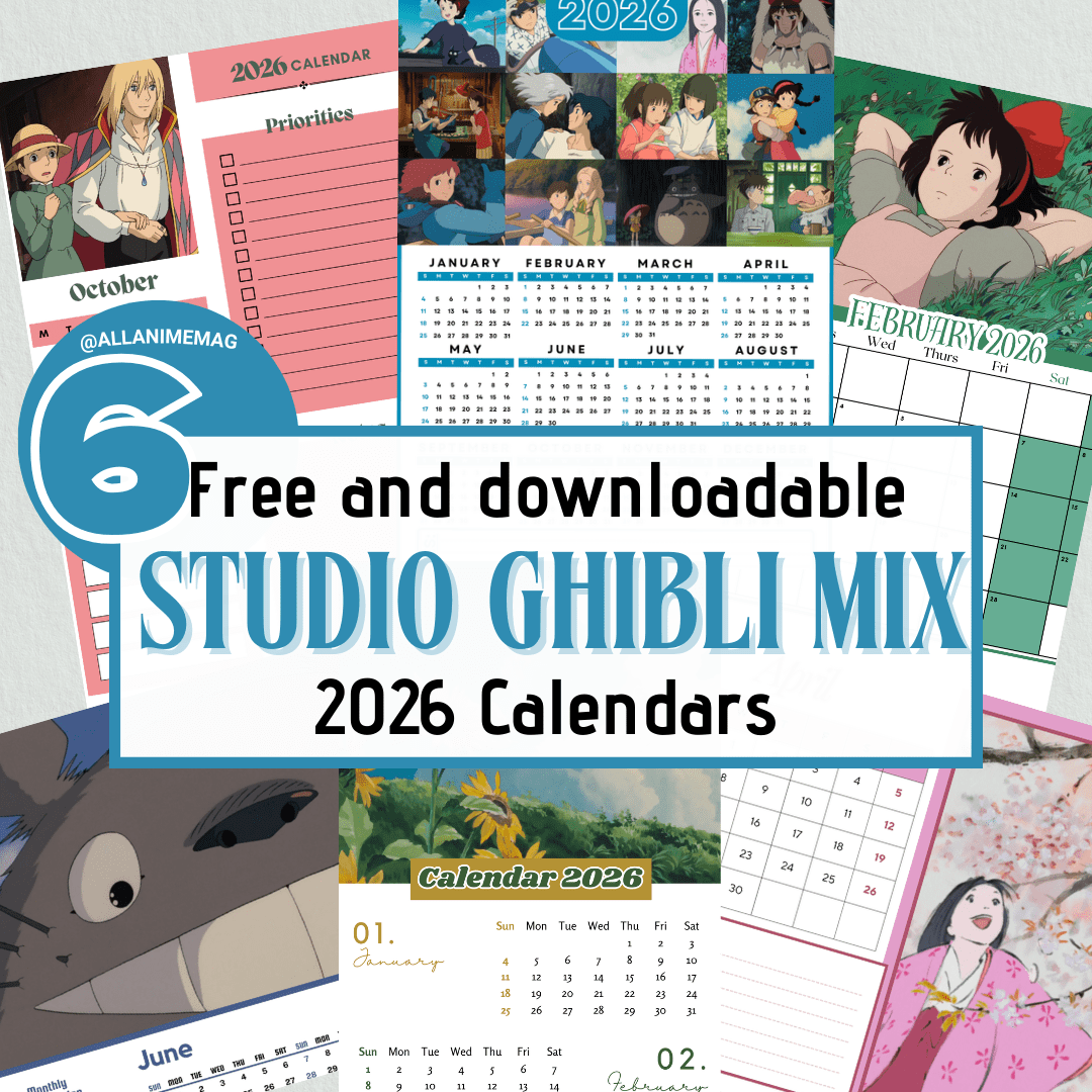 6 Free 2026 Anime Calendars: Studio Ghibli Compilation