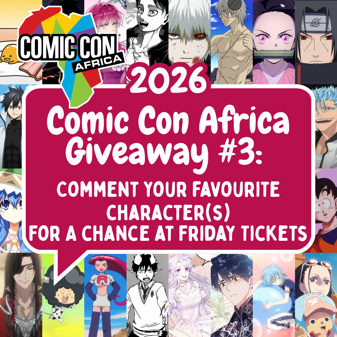 Comic Con Africa 2026 Giveaway #3: Name a Character You Love
